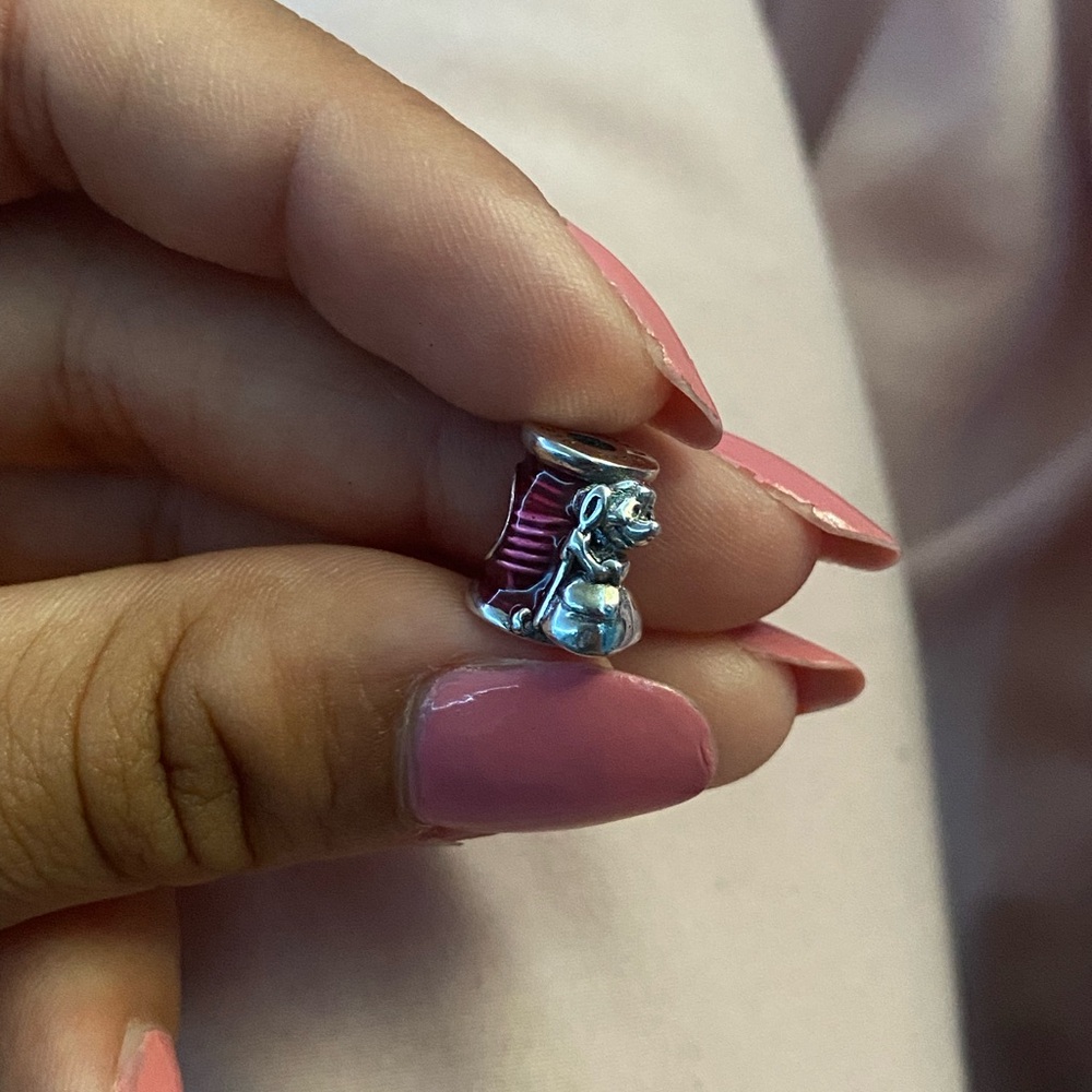 Pandora x Disney Cinderella Suzy Mouse Needle & Thread Charm